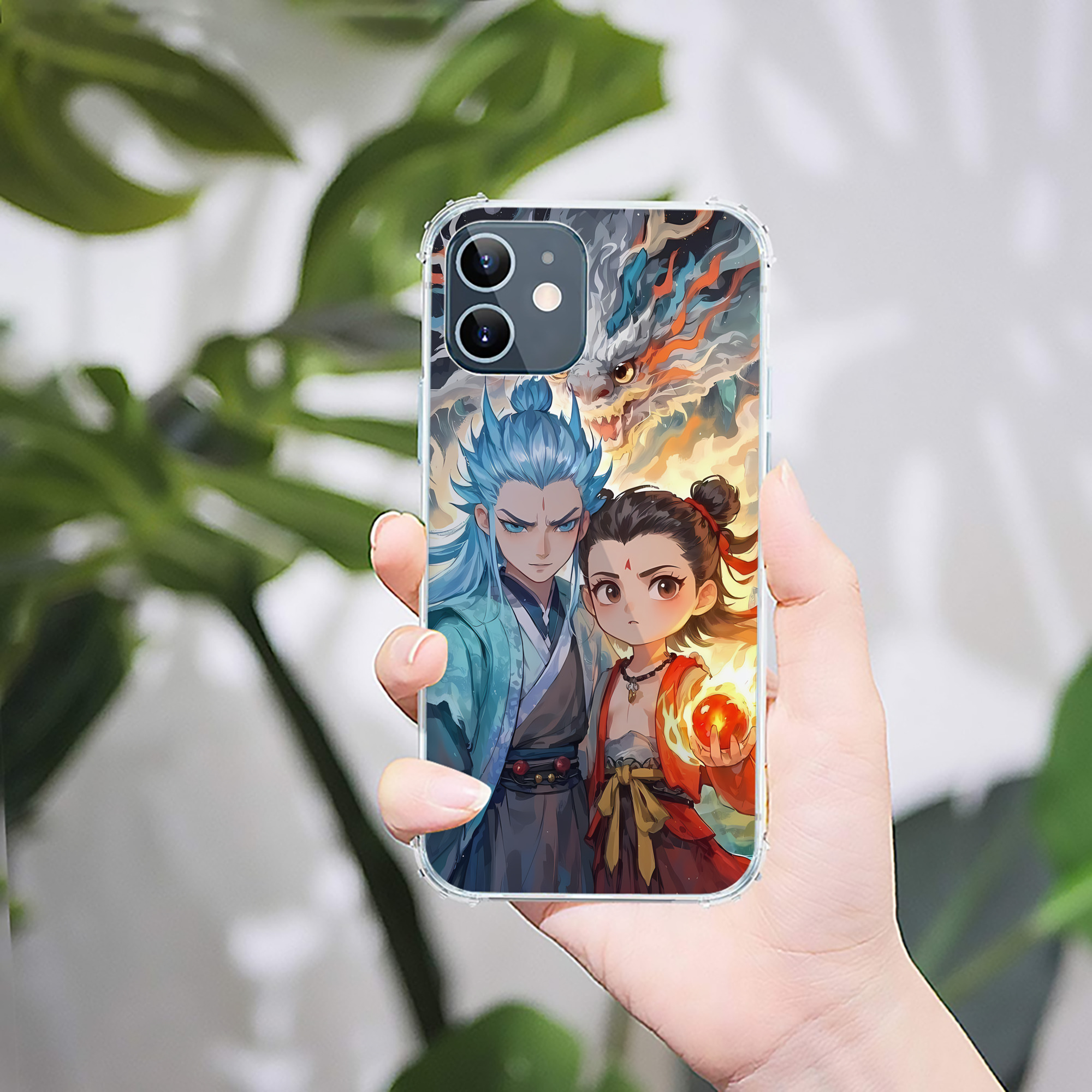 （画像用） Ne Zha 2 ナタ 魔童の大暴れ 【iPhone 12シリーズ対応】透明スマホケース（クリアソフトケース）